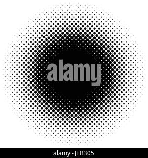 Halftone element, circular halftone pattern. Specks, halftone circle gradient Stock Vector