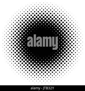 Halftone element, circular halftone pattern. Specks, halftone circle gradient Stock Vector