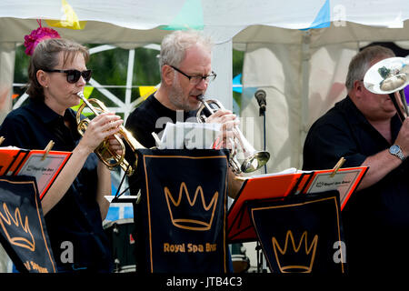 Musicians in a brass band, UK Stock Photo