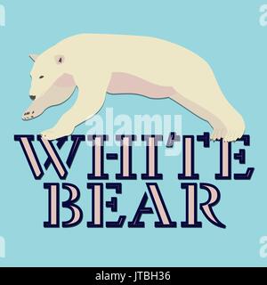 Polar white bear logo vector design Stock Vector