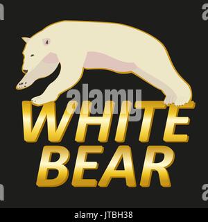 Polar white bear logo vector design Stock Vector