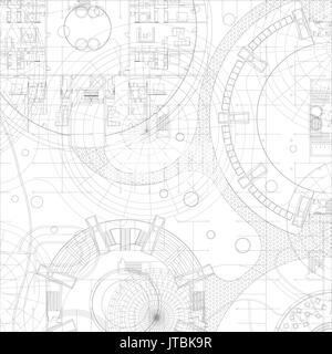 Architectural vector blueprint. Stock Vector