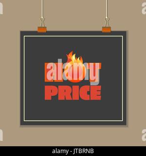 Hot sale price offer. Stock Vector