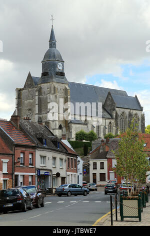 Eglise Saint Martin, Rue de l'Hermitage, Auxi le Chateau, Pas de Calais, Hauts de France, France Stock Photo
