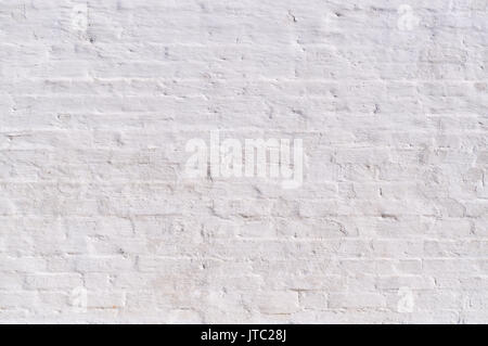 clean white painted brick wall. background, texture. Stock Photo