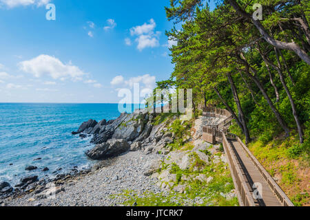 HaeUnDae Beach at Busan in Korea Stock Photo