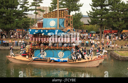 Japan, Tsushima, Owari Tenno Matsuri, festival, boat, people, Stock Photo