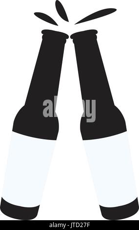 Isolated beer bottles Stock Vector