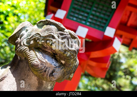 qilin (kirin) statue,  Enoshima Island, Japan Stock Photo