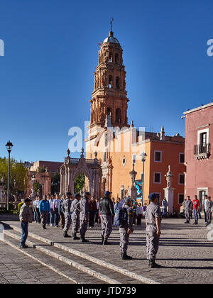 America; Mexico; Zacatecas; Fresnillo city; Purificación church Stock Photo