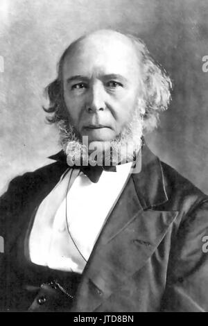 HERBERT SPENCER (1820-1903) English philosopher about 1890 Stock Photo