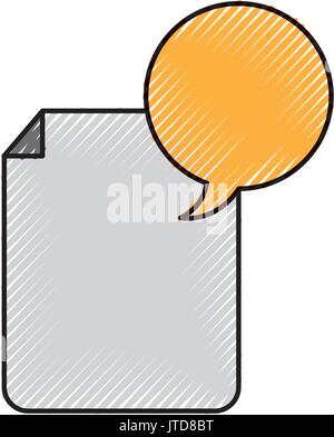 paper document with speech bubble Stock Vector