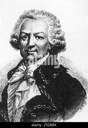 LOUIS ANTOINE de BOUGAINVILLE (1729-1811) French admiral and explorer. Engraving based on painting by Jean-Pierre Franque Stock Photo