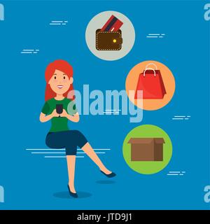 online shopping e-commerce concept Stock Vector