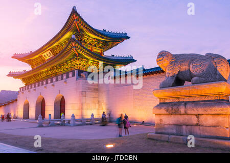 Gyeongbok palace in Seoul City, South Korea. Stock Photo