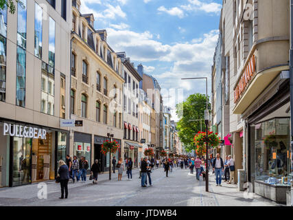 Shops on the Grand-Rue in the old town (Ville Haute), Luxembourg city, Luxembourg Stock Photo