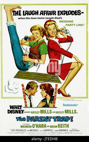 THE PARENT TRAP Poster for 1961 Disney film with Hayley Mills and Stock ...