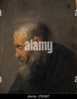 Study of an old man, Rembrandt van Rijn, circle of Stock Photo - Alamy