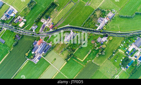 Aerial photo of Snelrewaard hamlet in the Netherlands Stock Photo