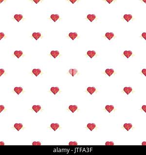 Heart beat pattern seamless Stock Vector