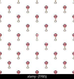 Baby rattle pattern seamless Stock Vector