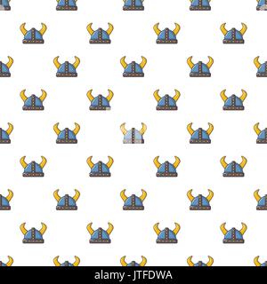 Swedish viking helmet pattern seamless Stock Vector