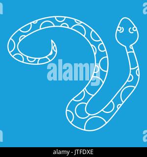 Spotted snake icon, outline style Stock Vector