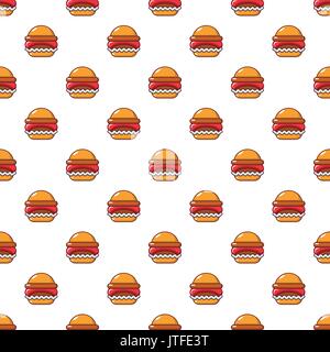 Burger pattern seamless Stock Vector