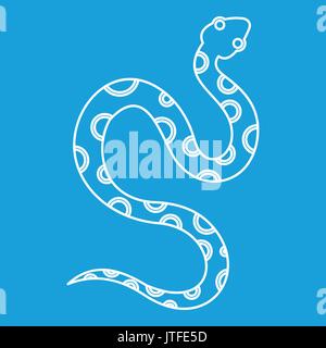 Venomous snake icon, outline style Stock Vector