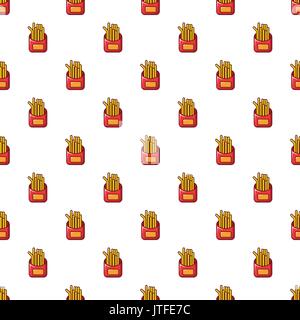 Fried potatoes pattern seamless Stock Vector
