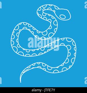 Python snake icon, outline style Stock Vector