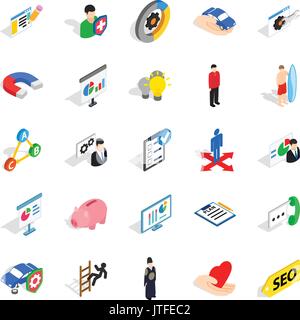 New workforce icons set, isometric style Stock Vector