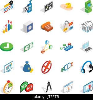 Image icons set, isometric style Stock Vector