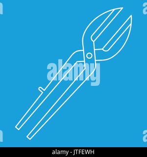 Metal scissors icon outline Stock Vector