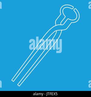 Vintage blacksmith pincers icon outline Stock Vector