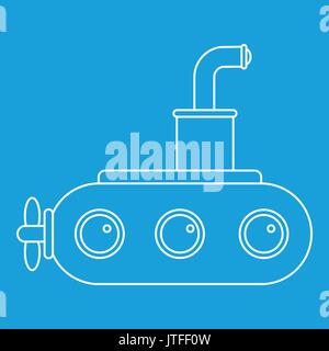 Submarine icon outline Stock Vector