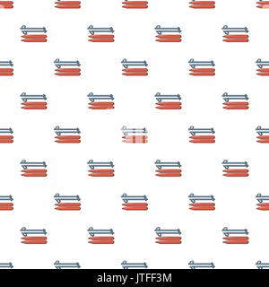 Ski and sticks pattern seamless Stock Vector