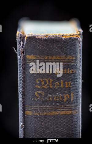 1943 german edition of Adol Hitler's autobiographical book Mein Kampf. Stock Photo
