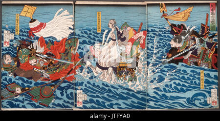 Uesugi Kenshin and Takeda Shingen at the Battle of Kawanakajima Stock ...