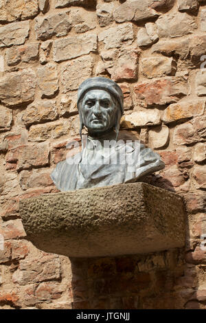 Bust of Dante Alighieri in Florence, Italy Stock Photo