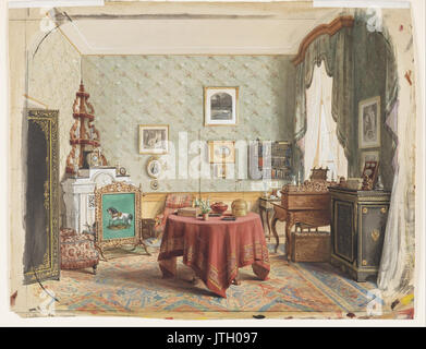 Wilhelm Amandus Beer   A Sitting Room with a Writing Table Stock Photo
