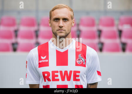German Bundesliga, official photocall FC Cologne for season 2017/18 in Cologne, Germany: Marcel Risse. Foto: Rolf Vennenbernd/dpa | usage worldwide Stock Photo