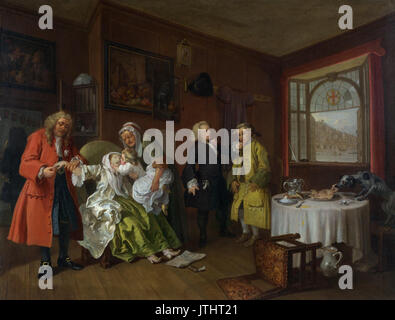 William Hogarth   Marriage A la Mode 6 The Lady's Death Stock Photo