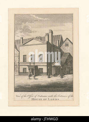 View of the Office of Ordnance with the Entrance of the House of Lords (NYPL Hades 268591 EM3022) Stock Photo