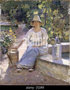 Brooklyn Museum   The Watering Pots   Theodore Robinson   overall Stock Photo