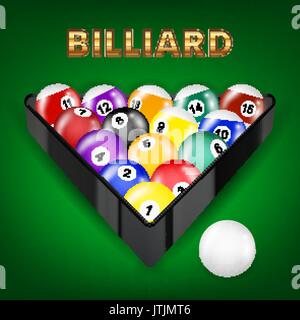 set of all billiard balls in triangle Stock Vector