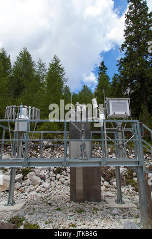 Meteo Scientific weather station in the mountains Stock Photo