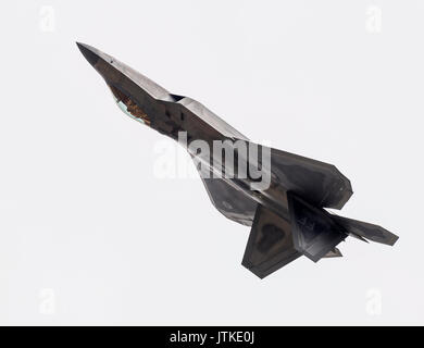 Lockheed Martin F-22A Raptor Demo USAF at the Royal International Air Tattoo Stock Photo