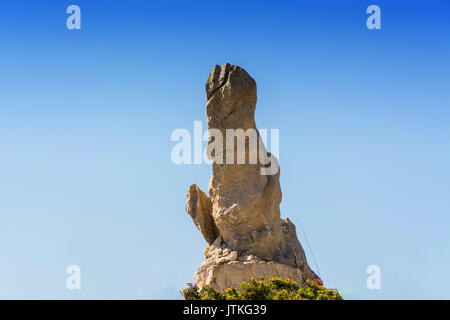 Monument to the engineer Antonio Parietti Coll at the beautiful viewpoint El Mirador es Colomer on Mallorca, Spain. Stock Photo