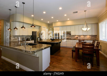 Residential Home, Kitchen Interior Stock Photo